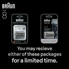 Braun Electric Shaver Head Replacement Part 83m Silver, Compatible with Series 8 Electric Razors for Men