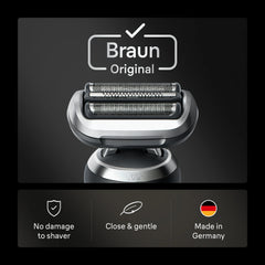 Braun Electric Shaver Head Replacement Part 74s Silver, Compatible with Series 7 Electric Razors for Men