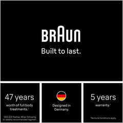 Braun Smart IPL, Silk·Expert Pro 5: At Home Alternative to Laser Hair Removal with 4 Caps, Facial Hair Trimmer, and Vanity Case, IPL5442